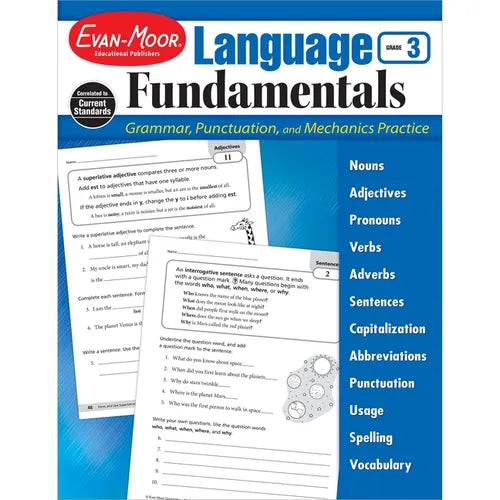 Language Fundamentals, Grade 3 - Paperback