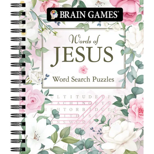 Brain Games - Words of Jesus Word Search Puzzles (320 Pages) - Spiral
