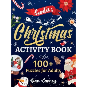 Santa's Christmas Activity Book: 100+ Puzzles for Adults - Hardcover