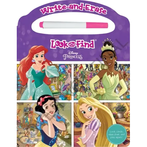 Disney Princess: Write-And-Erase Look and Find - Board Book