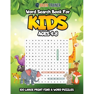 Word Search For Kids Ages 4-8 - 100 Large Print Find A Word Puzzles - Paperback