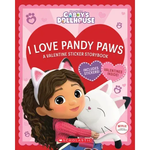 I Love Pandy Paws: A Valentine Sticker Storybook (Gabby's Dollhouse) - Paperback