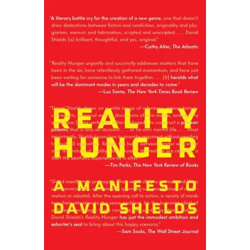 Reality Hunger: A Manifesto - Paperback