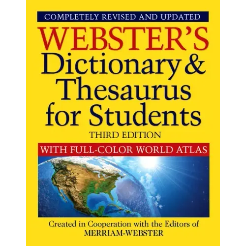 Webster's Dictionary & Thesaurus for Students with Full-Color World Atlas, Third Edition - Paperback