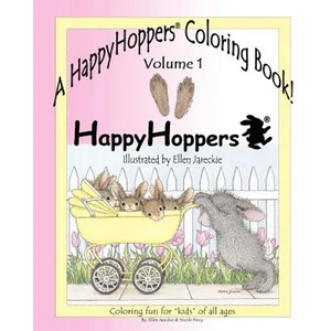 A HappyHoppers(R) Coloring Book - Volume 1: featuring the HappyHoppers(R) bunnies by artist Ellen Jareckie - Paperback