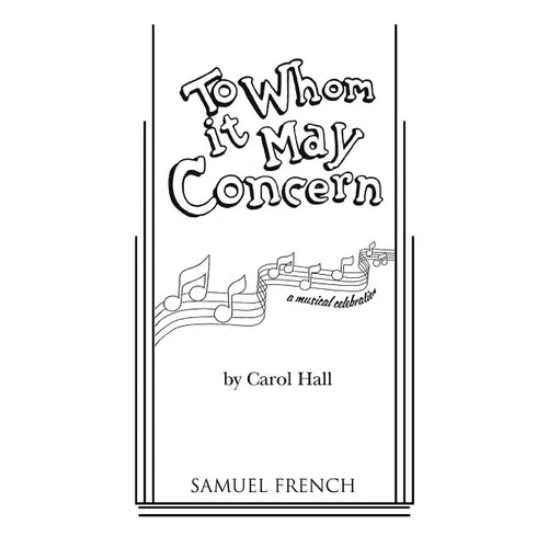 To Whom It May Concern - Paperback