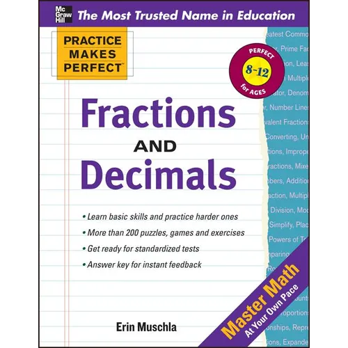 Practice Makes Perfect: Fractions, Decimals, and Percents - Paperback