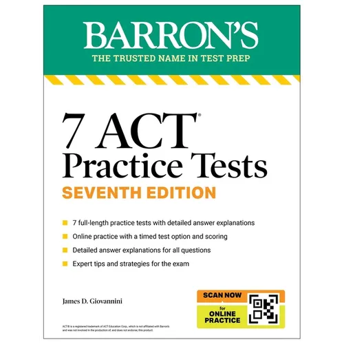 7 ACT Practice Tests, Seventh Edition + Online Practice (2026) - Paperback