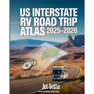 US Interstate RV Road Trip Atlas 2025-2026: Complete Guide with Detailed Maps to Scenic Routes, Campgrounds, National Parks & Hidden Gems Across All 5 - Paperback