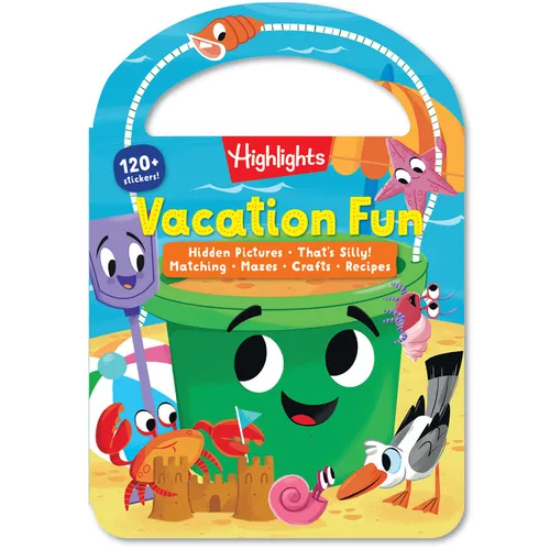 Vacation Fun: Kids Travel Activity Book for Ages 36 with Over 120 Stickers, Puzzles, Crafts and Games for Road Trips, Vacations and Travel - Paperback