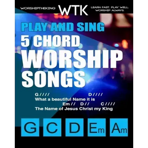 Play and Sing 5-Chord Worship Songs: For Guitar and Piano (Play and Sing by WorshiptheKing) - Paperback