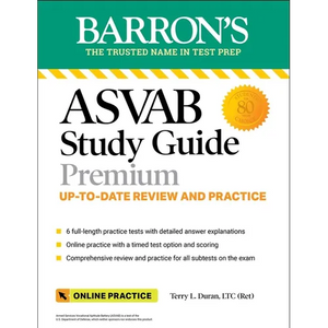 ASVAB Study Guide Premium: 6 Practice Tests + Comprehensive Review + Online Practice - Paperback