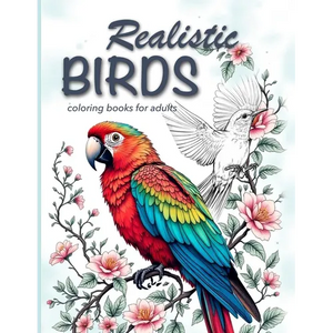 Realistic Birds coloring books for adults: Adult coloring books nature, adult coloring books animals - Paperback