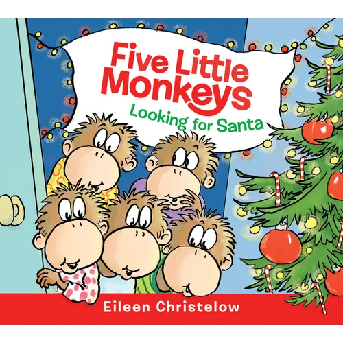 Five Little Monkeys Looking for Santa Board Book - Board Book