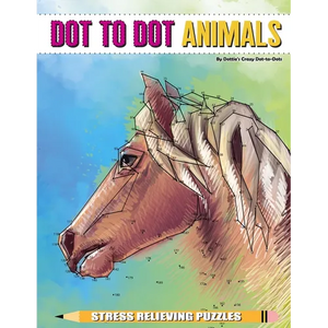 Dot to Dot Animals Stress Relieving Puzzles - Paperback