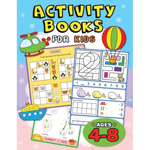 Activity books for kids ages 4-8: Easy and Fun Workbook for boys and Girls - Paperback