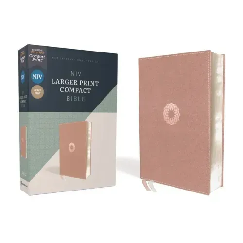 Niv, Larger Print Compact Bible, Leathersoft, Pink, Red Letter, Comfort Print - Imitation Leather