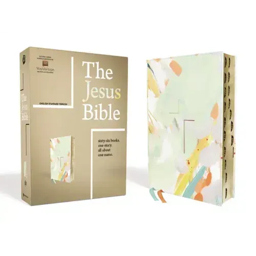 The Jesus Bible, ESV Edition, Leathersoft, Multi-Color/Teal, Indexed - Imitation Leather