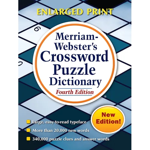 Merriam-Webster's Crossword Puzzle Dictionary: Fourth Edition, Enlarged Print Edition - Paperback