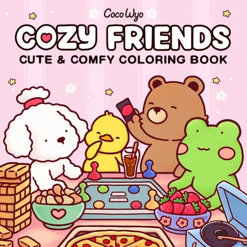 Cozy Friends: Coloring Book for Adults and Kids - Paperback