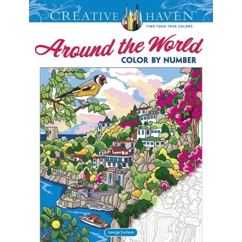 Creative Haven Around the World Color by Number - Paperback