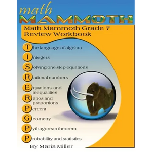 Math Mammoth Grade 7 Review Workbook - Paperback