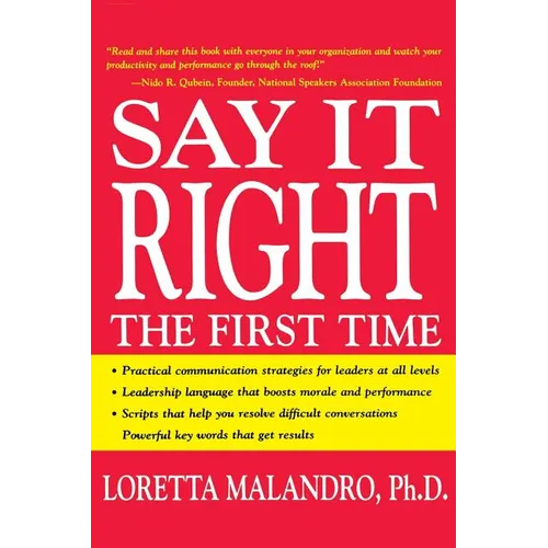 Say It Right the First Time - Paperback