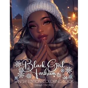 Black Girl Fashion Winter Coloring Book - Paperback