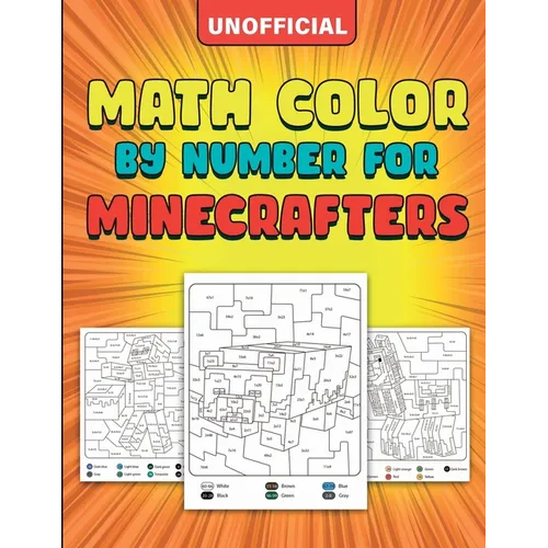 Math Color By Number For Minecrafters - Paperback