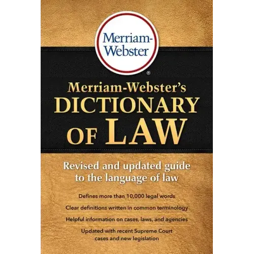 Merriam-Webster's Dictionary of Law - Paperback