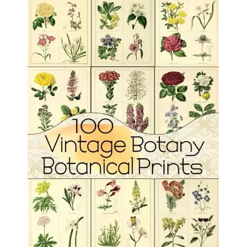 100 Vintage Botany Botanical Prints - Paperback