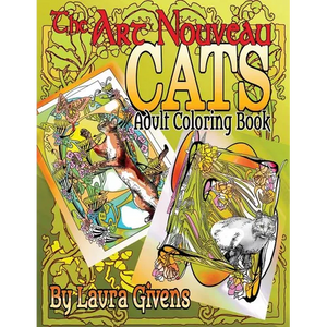 The Art Nouveau Cats Adult Coloring Book - Paperback
