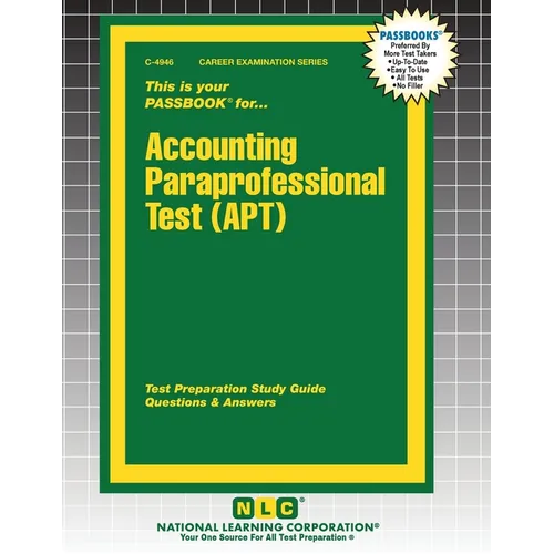 Accounting Paraprofessional Test (APT) - Paperback
