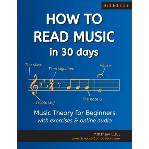 How to Read Music in 30 Days: Music Theory for Beginners - with exercises & online audio - Paperback