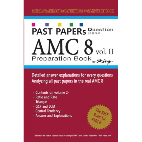 Past Papers Question Bank AMC8 [volume 2]: amc8 math preparation book - Paperback