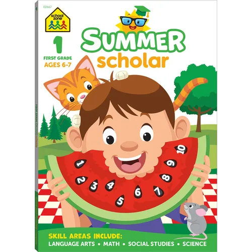 School Zone First Grade Summer Scholar Workbook - Paperback