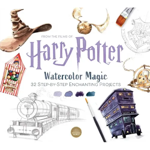 Harry Potter Watercolor Magic: 32 Step-By-Step Enchanting Projects (Harry Potter Crafts, Gifts for Harry Potter Fans) - Paperback