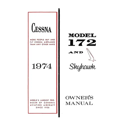 Cessna 1974 Model 172 and Skyhawk Owner's Manual - Paperback
