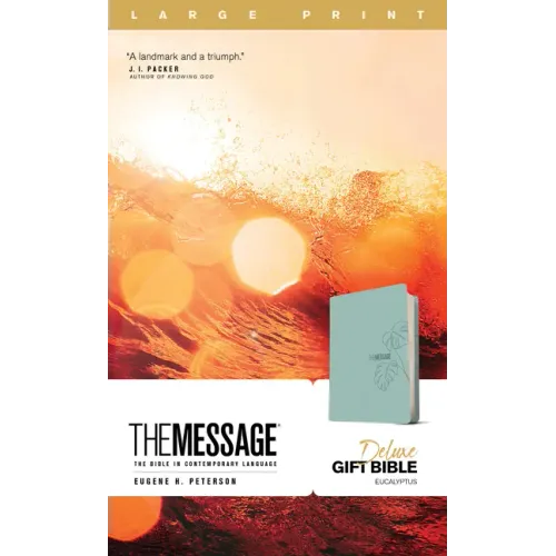 The Message Deluxe Gift Bible, Large Print (Leather-Look, Teal): The Bible in Contemporary Language - Imitation Leather