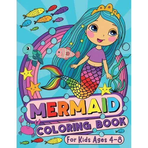 Mermaid Coloring Book for Kids Ages 4-8 - Paperback