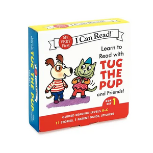 Learn to Read with Tug the Pup and Friends! Box Set 1: A Box of 11 Stories, 1 Parent Guide, and Reward Stickers for Beginning Readers; Reading Level A - Paperback