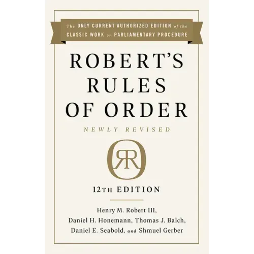 Robert's Rules of Order Newly Revised, 12th Edition - Paperback