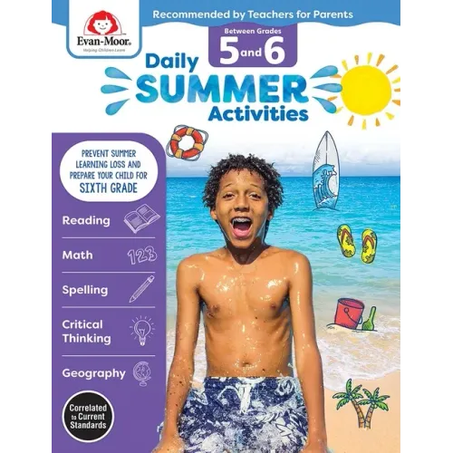 Daily Summer Activities: Between 5th Grade and 6th Grade, Grade 5 - 6 Workbook