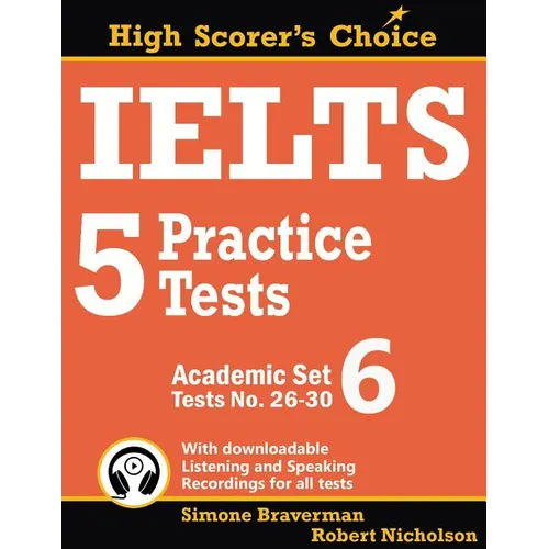 IELTS 5 Practice Tests, Academic Set 6: Tests No. 26-30 - Paperback