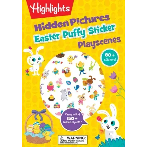 Easter Hidden Pictures Puffy Sticker Playscenes: Pictures Easter Activity Book with Over 50 Kids Stickers, Perfect Easter Present for Kids 3-6 - Paperback