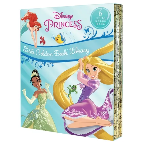 Disney Princess Little Golden Book Library -- 6 Little Golden Books: Tangled; Brave; The Princess and the Frog; The Little Mermaid; Beauty and the Bea - Boxed Set