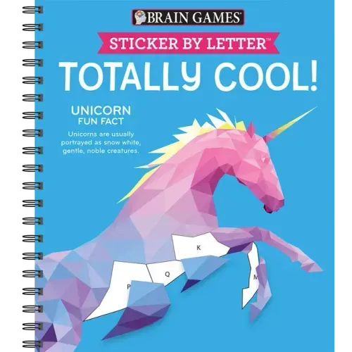 Brain Games - Sticker by Letter: Totally Cool! (Sticker Puzzles - Kids Activity Book) - Spiral