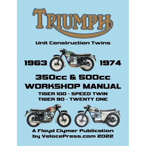 TRIUMPH 350cc & 500cc UNIT CONSTRUCTION TWINS 1963-1974 WORKSHOP MANUAL - Paperback