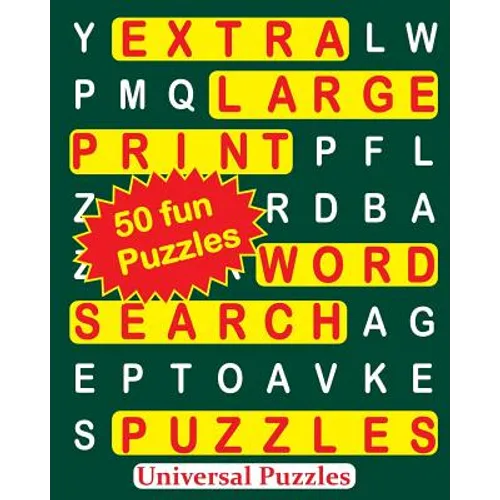 EXTRA LARGE Print WORD SEARCH Puzzles - Paperback