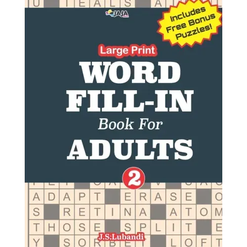 Large Print WORD FILL-IN Book For ADULTS; Vol.2 - Paperback